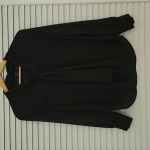 Black Ann Taylor Tie Neck Blouse